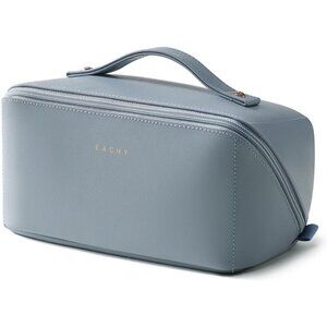 Women AJ Blue Large Capacity Cosmetic Travel Makeup Waterproof Portable Bag